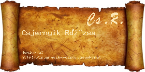 Csjernyik Rózsa névjegykártya