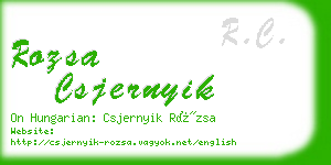 rozsa csjernyik business card